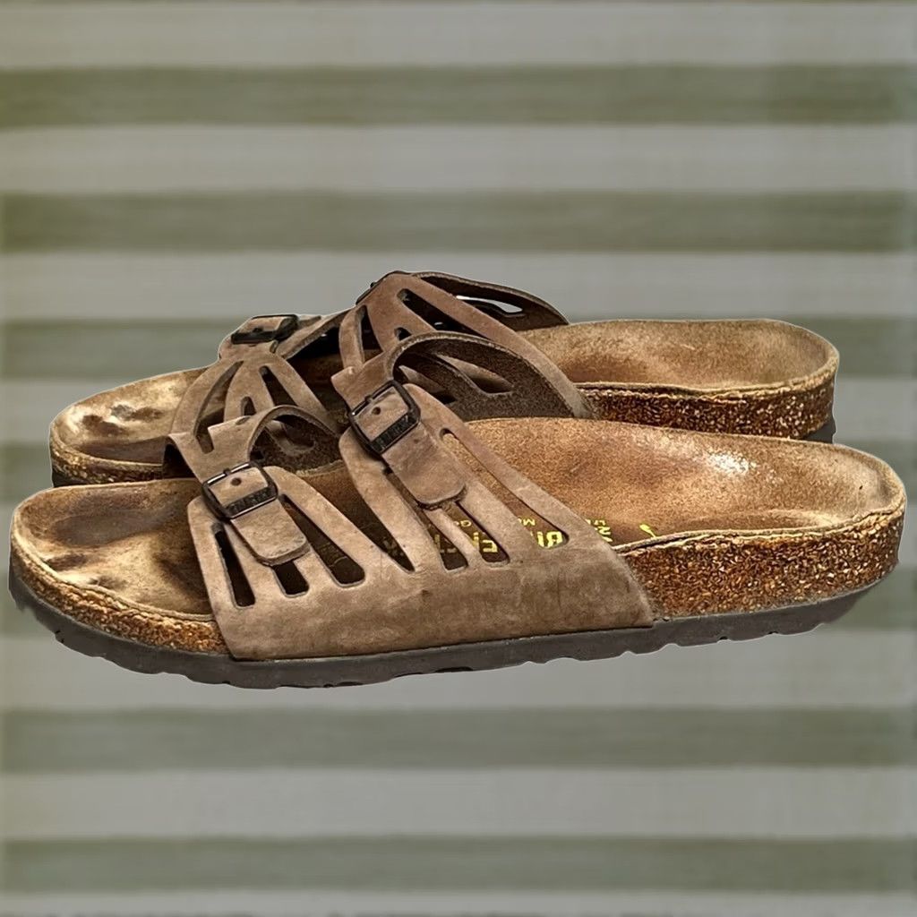 Birkenstock Birkenstock Granada Leather Multi Strap Sandals Women’s Size 7 38 TAN Brown Slide Leather 7 Womens Sandals Granada Birkenstock Size US 7 / IT 37 - 1 Thumbnail
