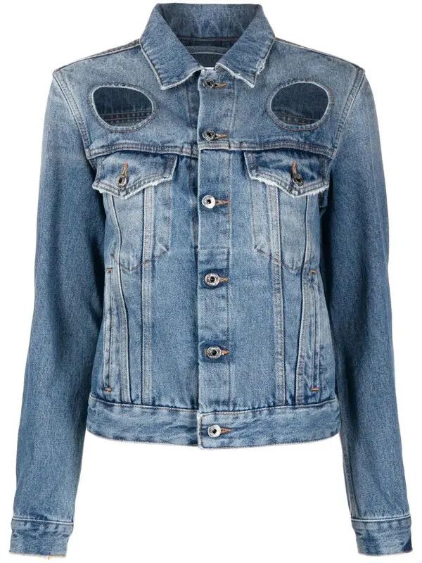 Off-White o1y1125 Denim Jacket in Blue Size XS / US 0-2 / IT 36-38 - 1 Thumbnail