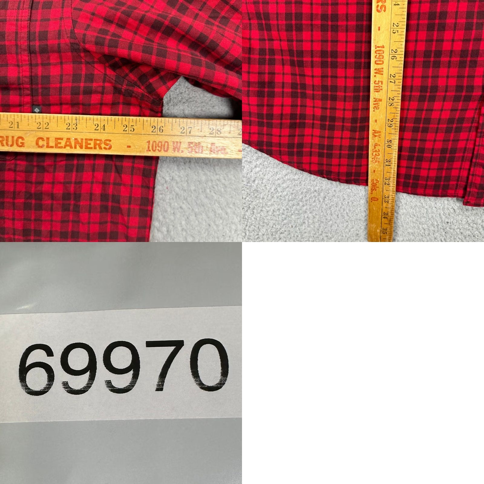 Logo 7 Columbia Adult Mens Button Down Shirt XL Red Black Plaid Pocket Logo Long Sleeve Size US XL / EU 56 / 4 - 8 Thumbnail