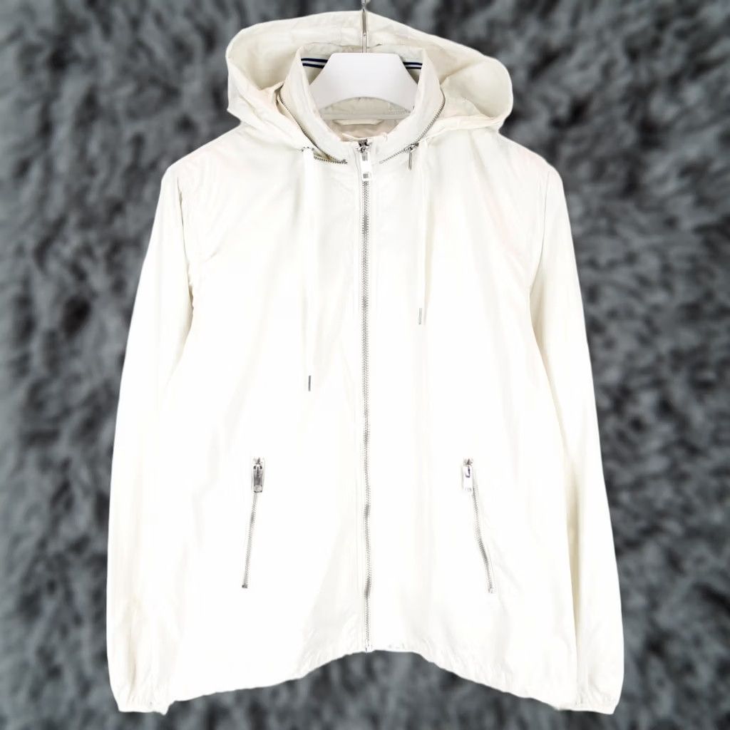 Diesel DIESEL Jacket Women M Hooded Pockets Ivory Lightweight Zip Full Zip Jacket Woman M Ivory Size M / US 6-8 / IT 42-44 - 1 Thumbnail