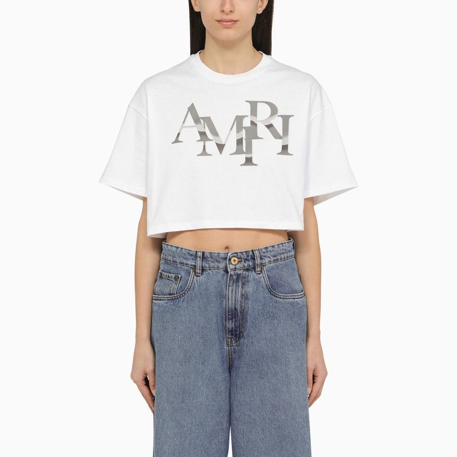 image of Amiri O1D2Blof0124 T-Shirt In White, Women's (Size Medium)