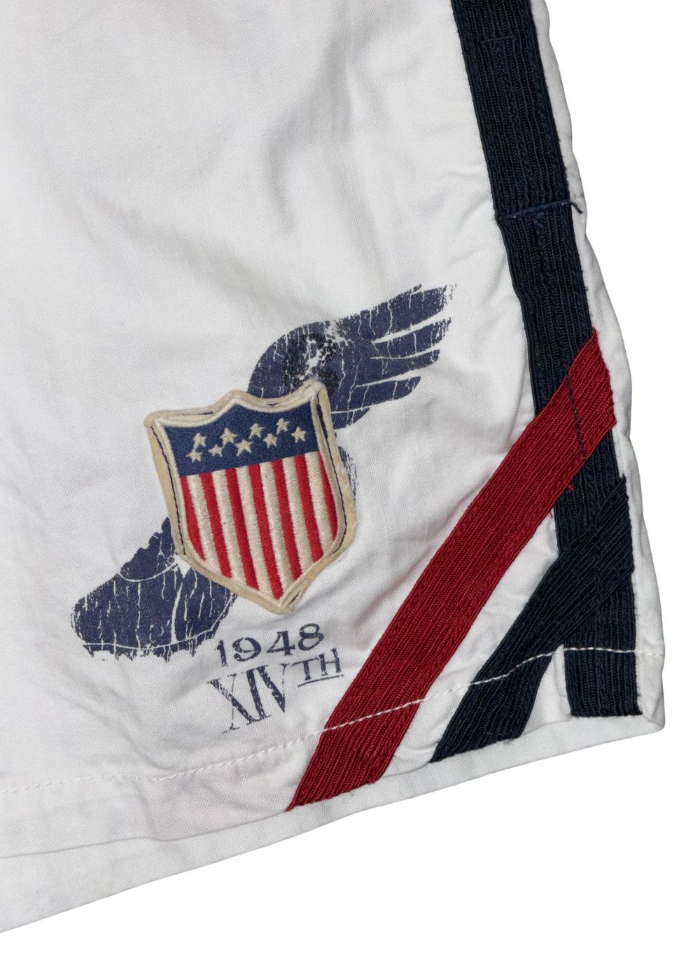 Vtg PRL Sportswear Cotton Shorts White Military Yacht Size M image 9