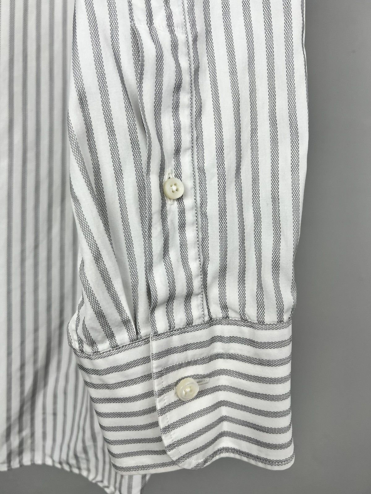 Designer × Ermenegildo Zegna Ermenegildo Zegna Button Up Striped Shirt Long Sleeve Kiton Size US L / EU 52-54 / 3 - 5 Thumbnail