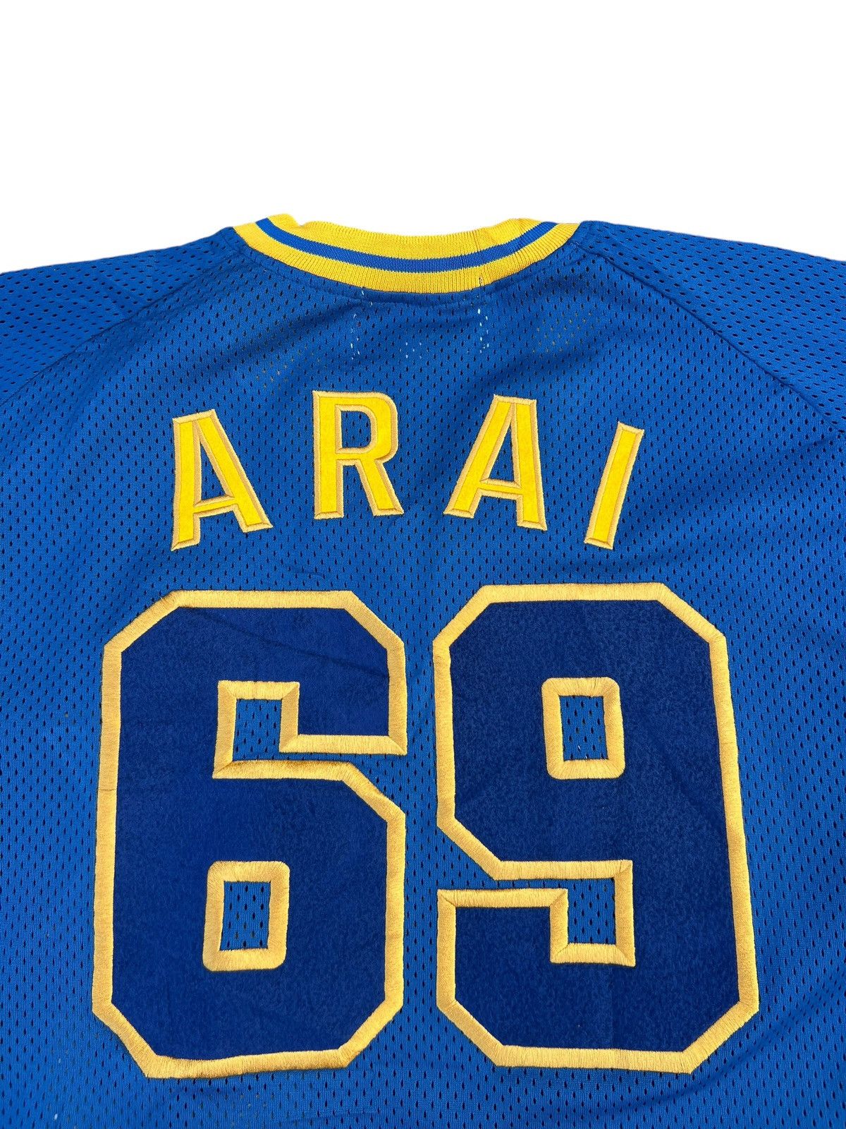 MLB Vintage Orix Blue Wave ARAI #69 Mesh Baseball Jersey Size US L / EU 52-54 / 3 - 13 Thumbnail