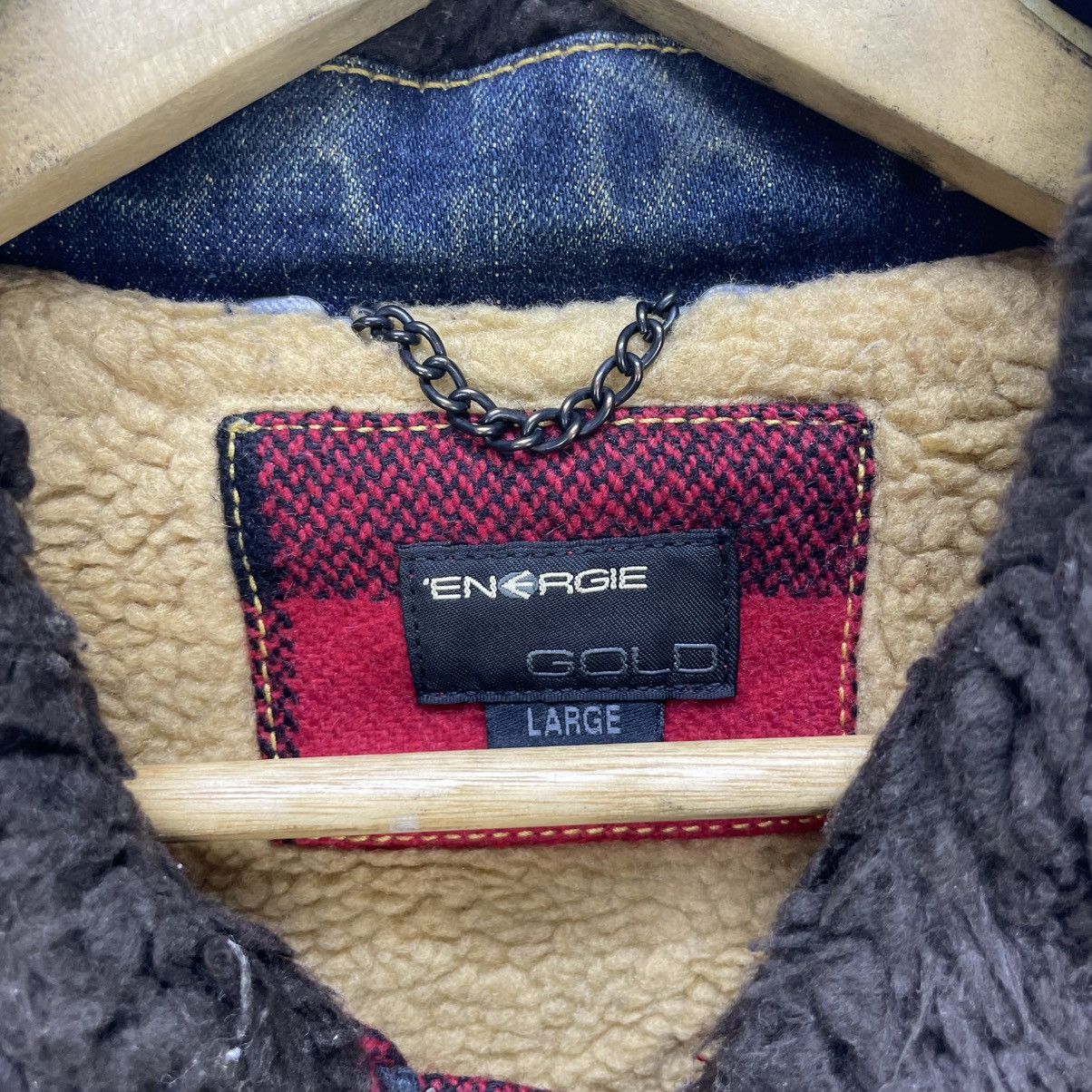Energie × Le Grande Bleu (L.G.B.) × Sixty 💥Energie Gold X Sixty Fox River Pacth Plaid Shearling Size US L / EU 52-54 / 3 - 10 Thumbnail