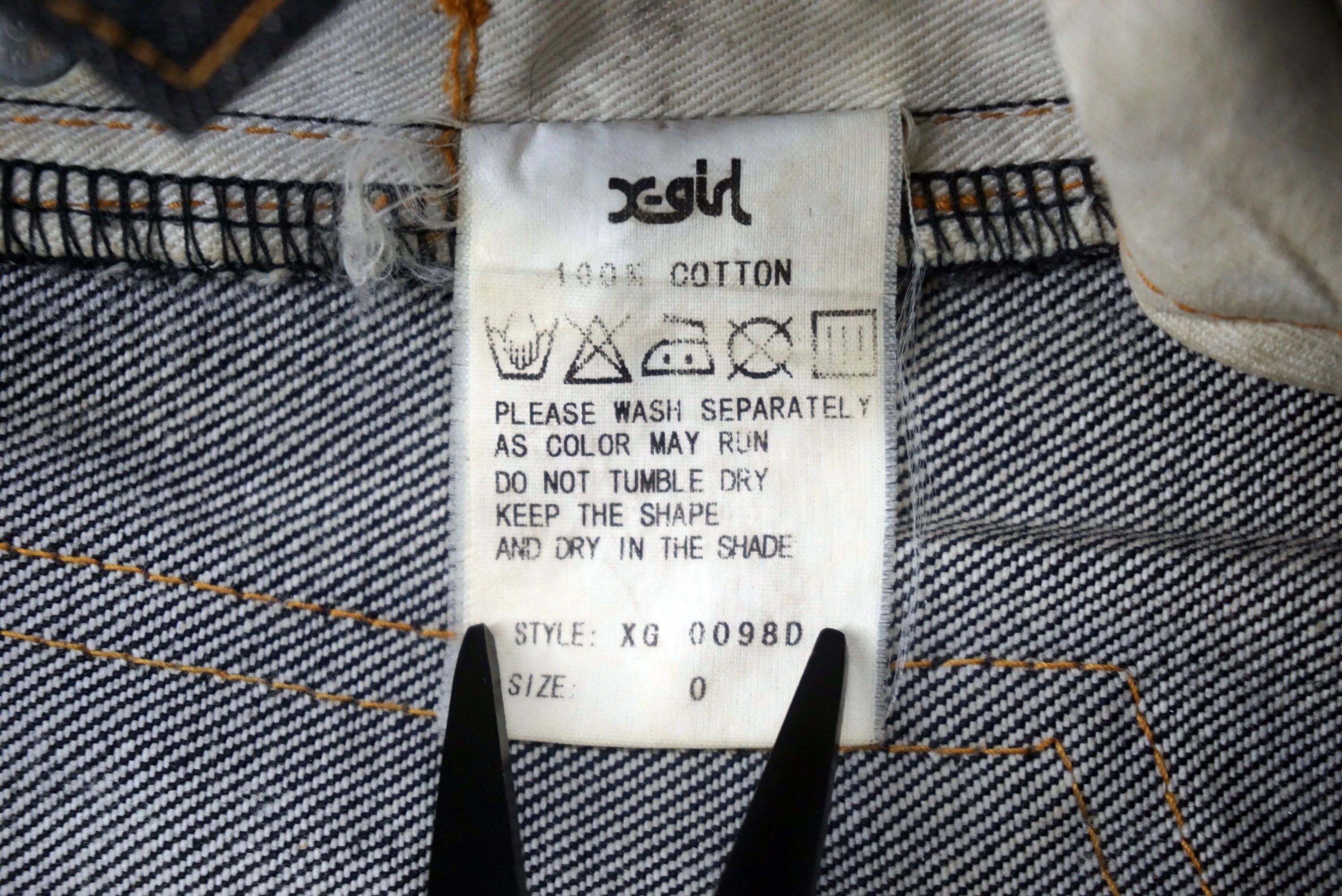 Japanese Brand X-Girl Jeans fits W27xL29 Low Rise Slim Skinny Denim Japan Size 25" / US 0 / IT 36 - 10 Thumbnail