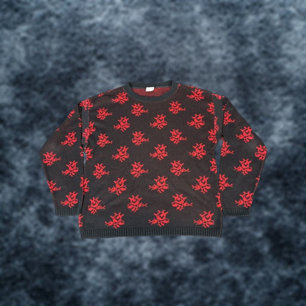 Vintage VINTAGE Pykettes Sweater Womens Large L Black Knit Floral Roses 1980s Pullover Women Size L / US 10 / IT 46 - 1 Thumbnail