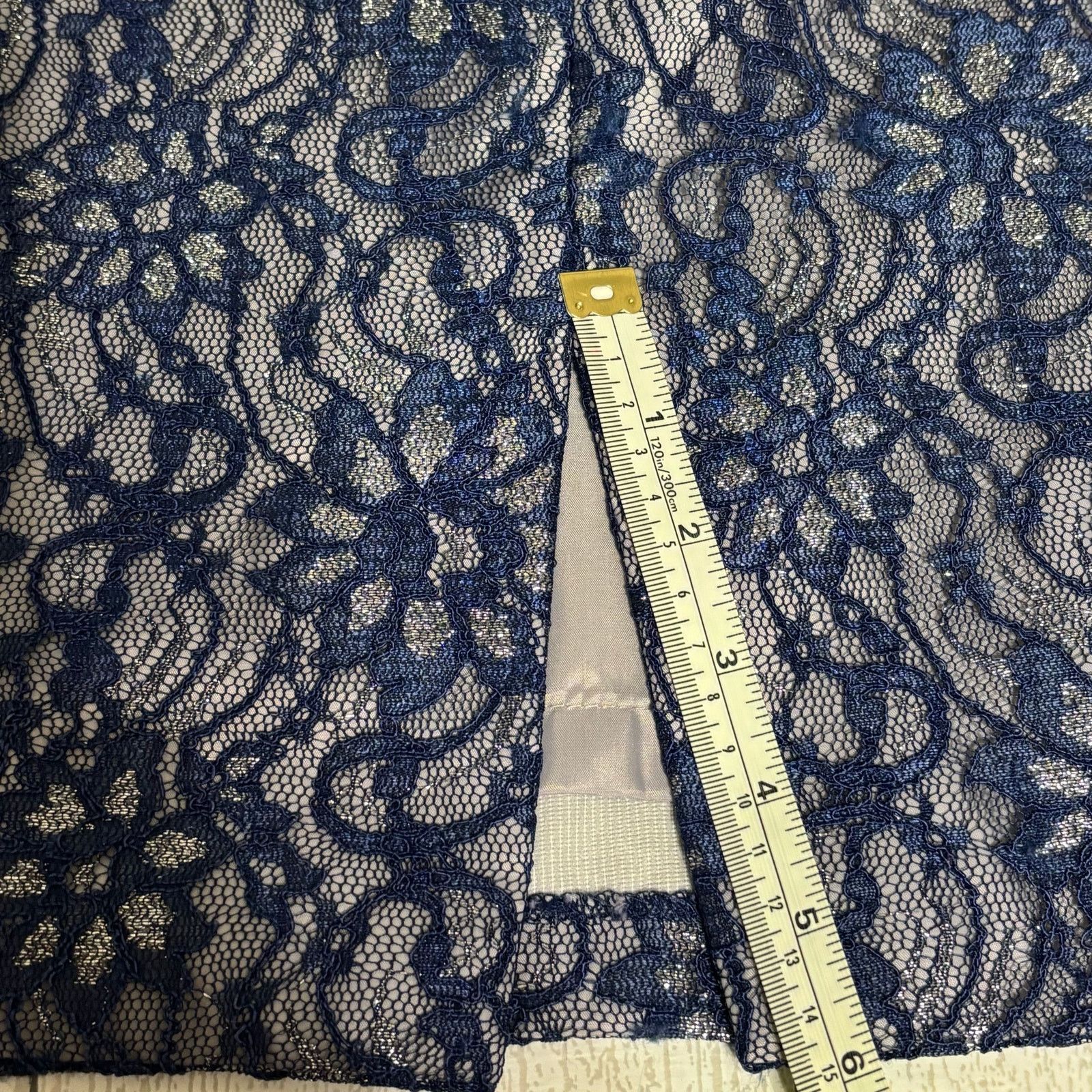 Other Patra Blue Shimmer Sheath Dress Size 12 Size XL / US 12-14 / IT 48-50 - 8 Thumbnail