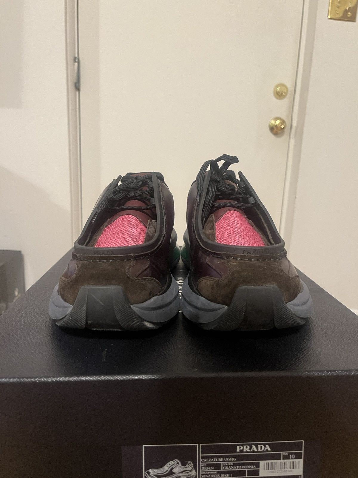 Prada Prada Systeme Brushed Leather Derby Sneakers Sz UK 10 US 11 Size US 11 / EU 44 - 7 Thumbnail