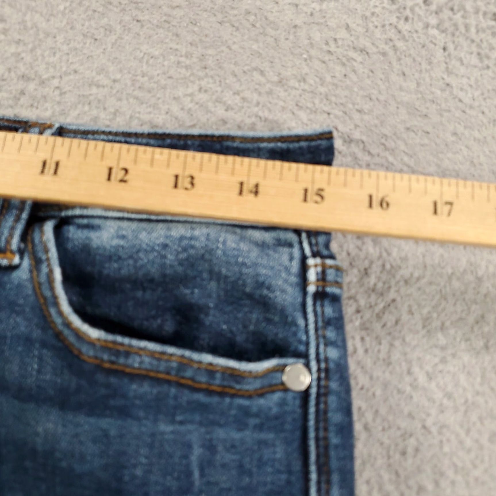 Denime Judy Blue Jeans Slim Dark Wash Distressed Stretch 30x31 Womens 28 Inseam Denim 5-Pocket City Preppy Skinny Size 30" / US 8 / IT 44 - 4 Thumbnail