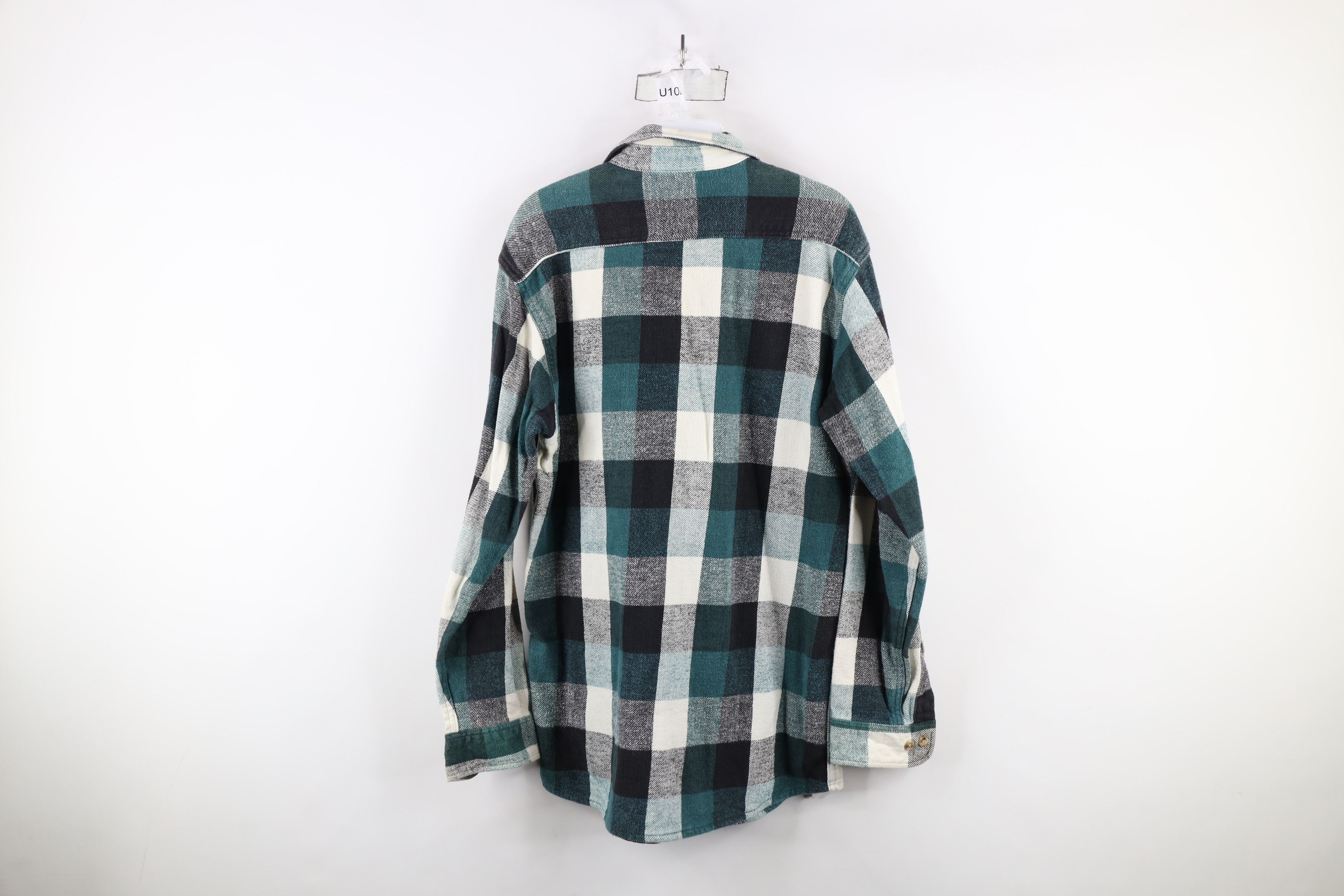 Vintage Vintage 90s Streetwear Heavyweight Button Shirt Plaid Size US M / EU 48-50 / 2 - 10 Thumbnail