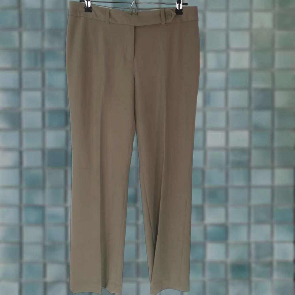 Vintage Context Pants Straight Leg Regluar Fit Dress Khaki Tan Petite Size 8P Womens Size 30" / US 8 / IT 44 - 1 Thumbnail