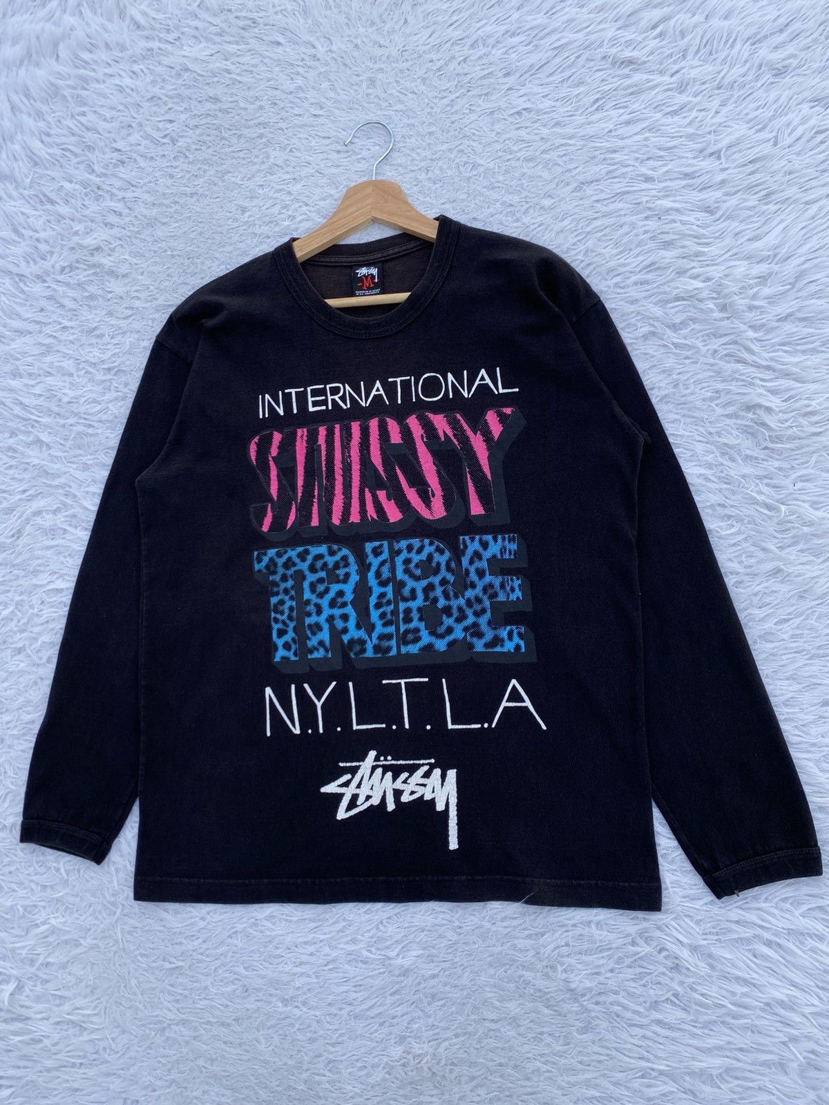 Stussy Rare Vintage Stussy International Tribe Longsleeve Tshirt Size US M / EU 48-50 / 2 - 3 Thumbnail