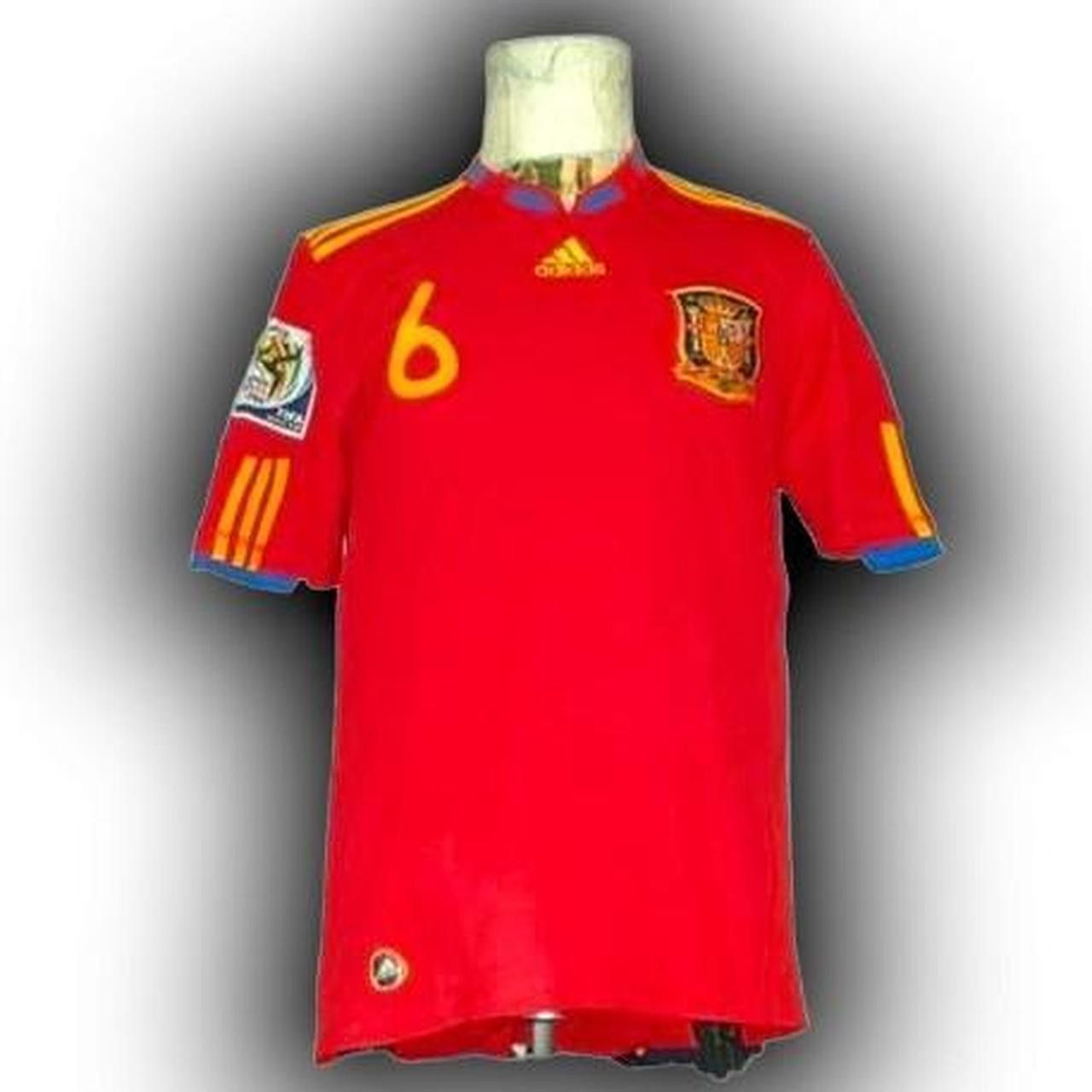 Adidas Spain 2010 2011 Home Shirt Jersey Iniesta barcelona Size US M / EU 48-50 / 2 - 2 Thumbnail