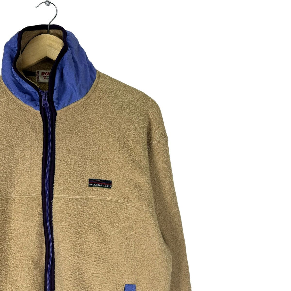 McGregor × Vintage ⚡️90s MCGREGOR FLEECE AMERICAN ZIPPER JACKET Size M / US 6-8 / IT 42-44 - 3 Thumbnail