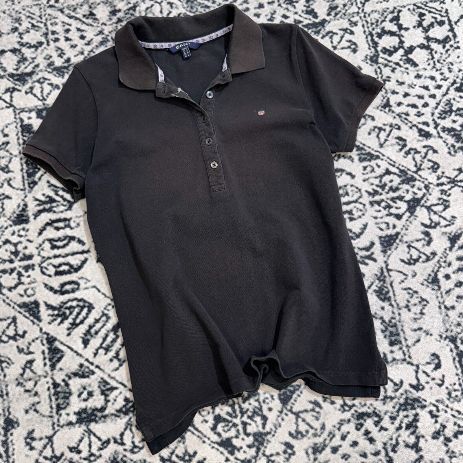Gant × Vintage Vintage Gant Unisex Black Cotton Polo Shirt Size M Y2K 90s Size US M / EU 48-50 / 2 - 3 Thumbnail