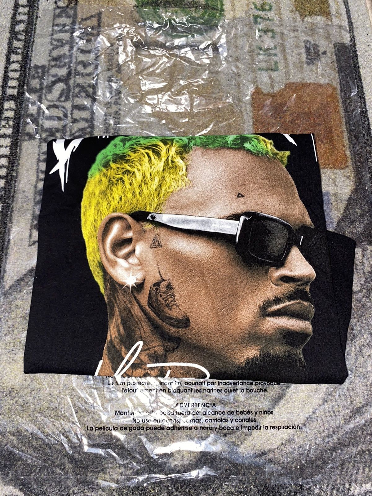 Band Tees × Rap Tees Chris Brown Breezy Pro Dada Big Face T Shirt Size US L / EU 52-54 / 3 - 1 Thumbnail