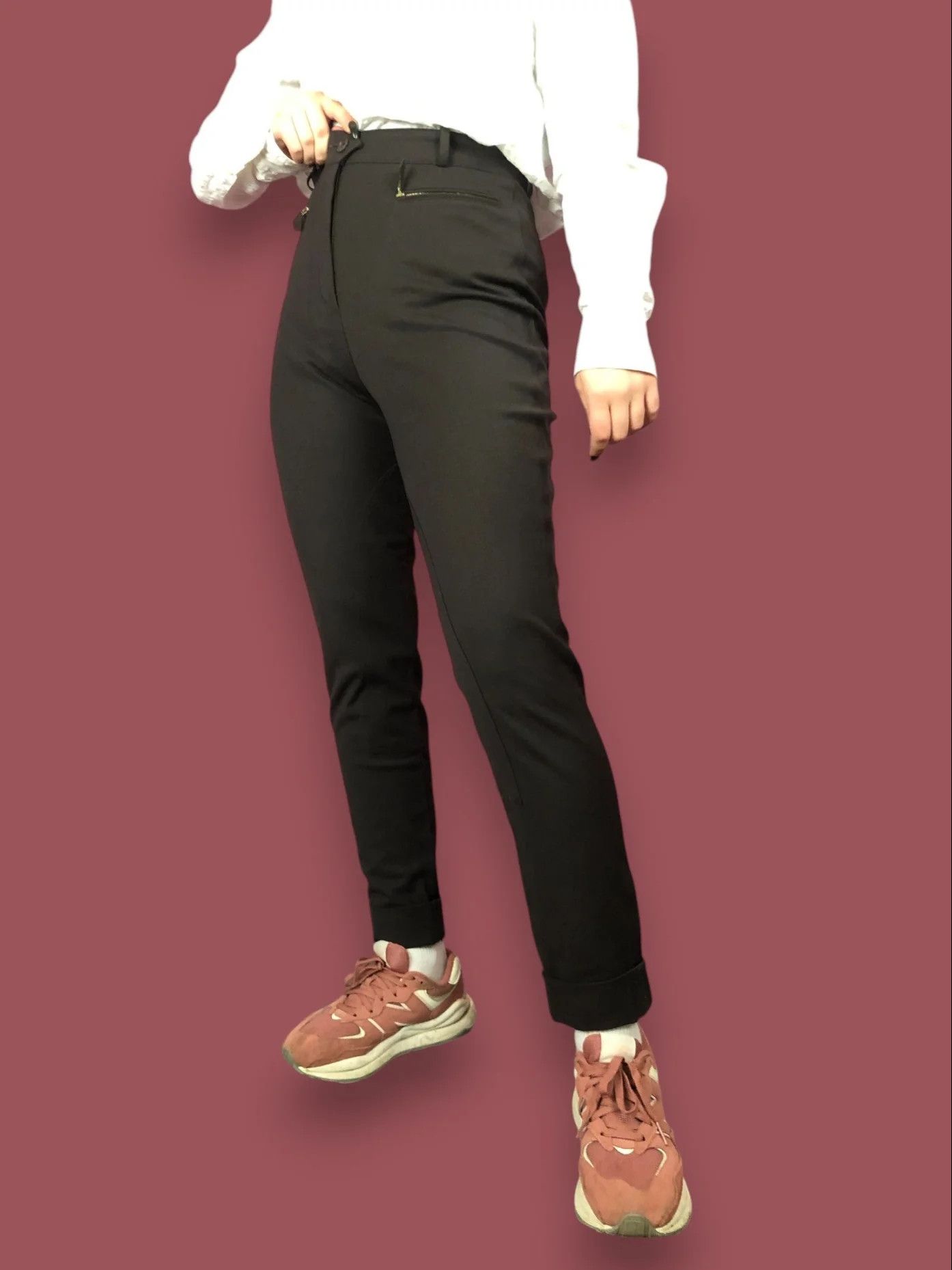 Hermes 80s Hermes Vintage Women's High-Waisted Wool Pants - M Size 30" / US 8 / IT 44 - 1 Thumbnail