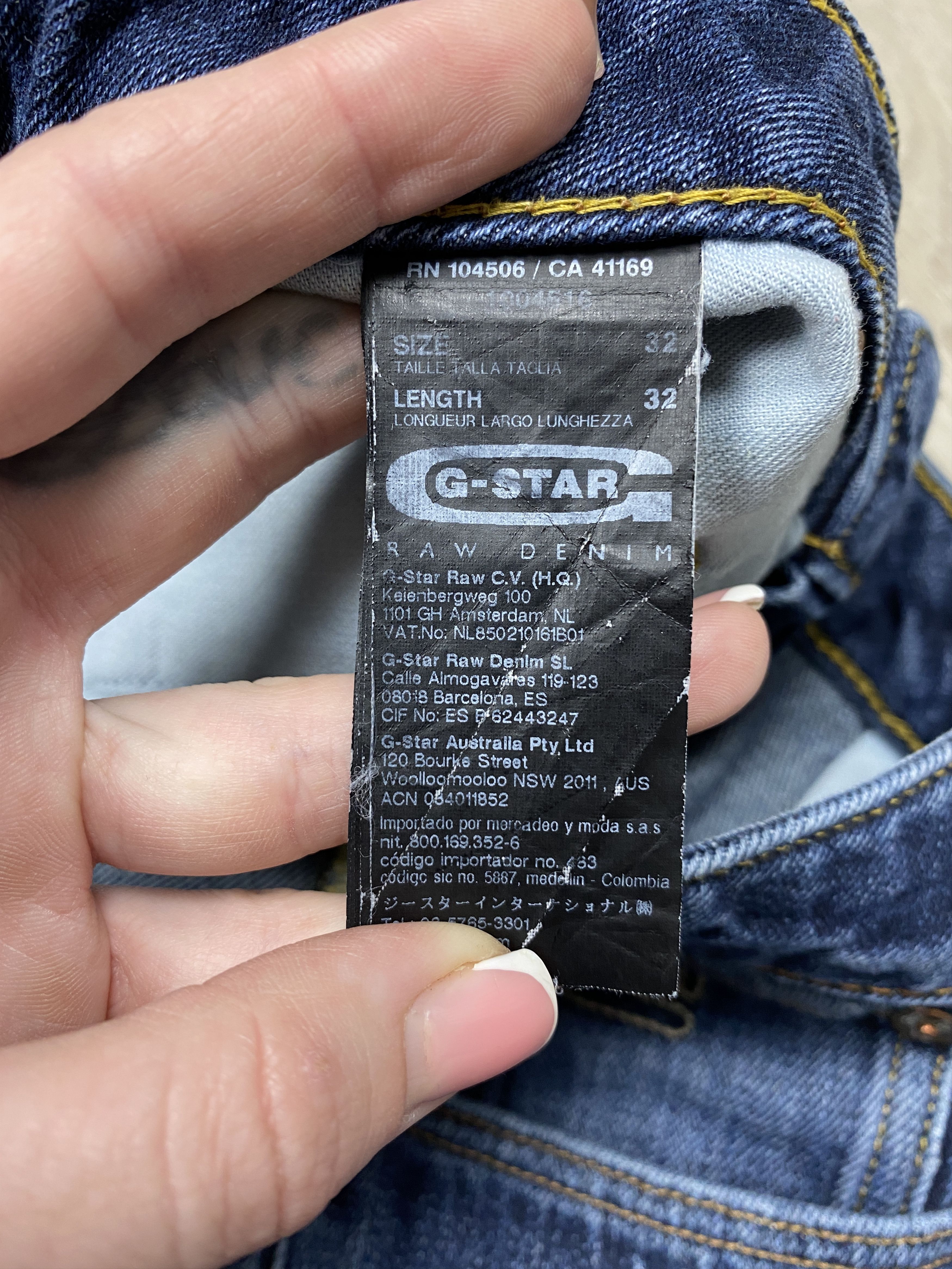 G-Star G Star Raw Vintage Mens Denim Pants Low Tapered Jeans Size US 32 / EU 48 - 6 Thumbnail