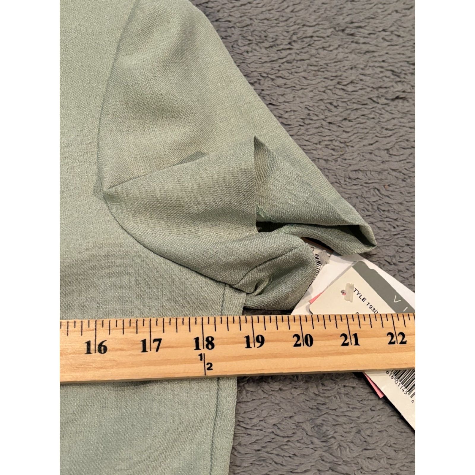 Vintage VIRGO Dress Womens 10P Jacketed Sage Green Petite Button Front Formal Dress, Jacket Style, 3/4? Size L / US 10 / IT 46 - 5 Thumbnail