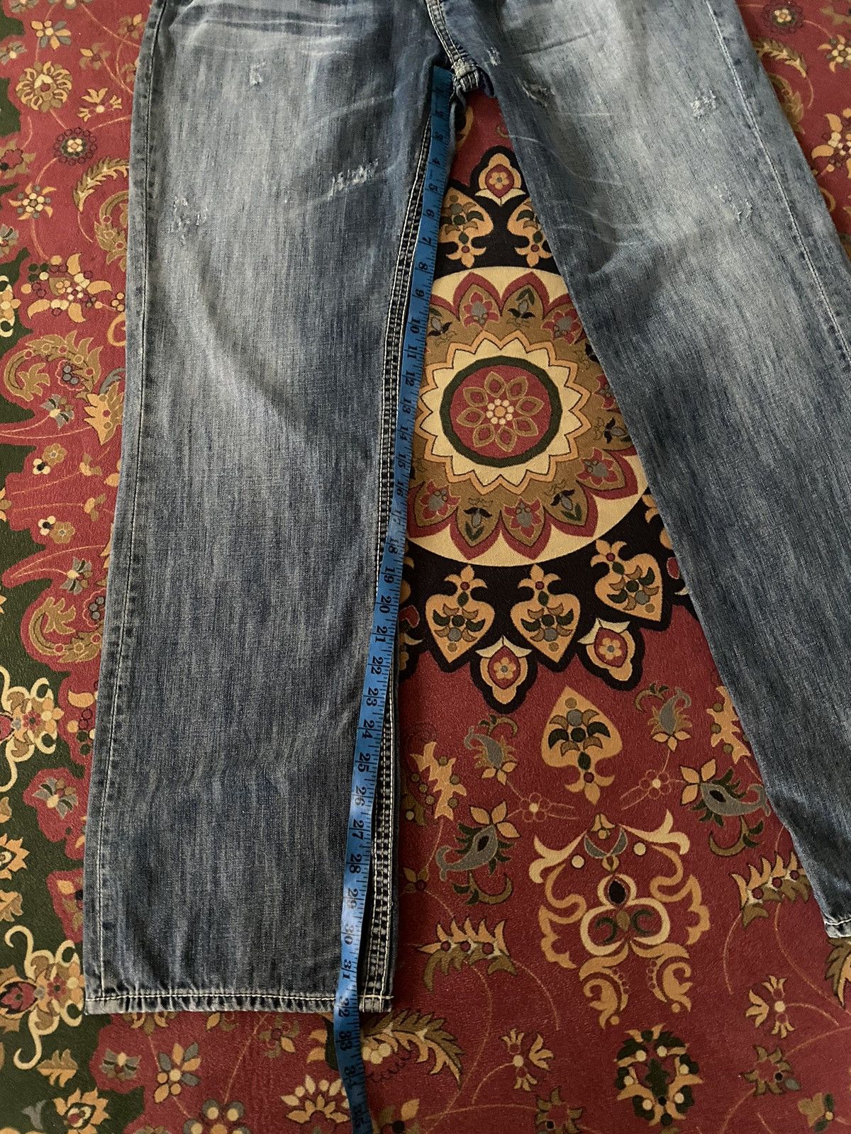 Affliction × Big Star × Vintage Vintage Big Star Distressed Bootcut Denim Size US 33 - 17 Thumbnail