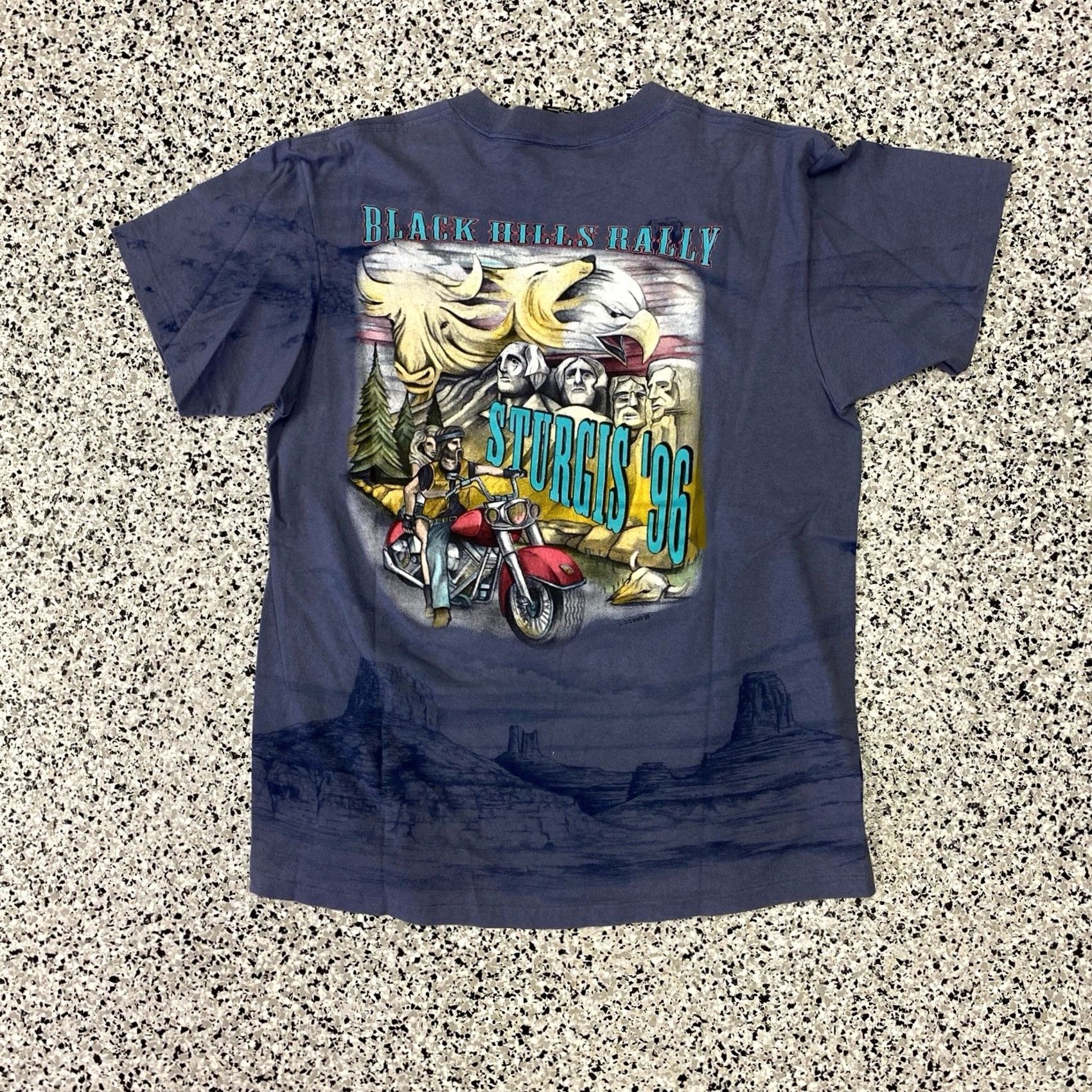 Vintage VINTAGE 3D EMBLEM Cow Steer Skull Motorcycle Biker T Shirt 90s Blue L Mens Size US L / EU 52-54 / 3 - 4 Thumbnail