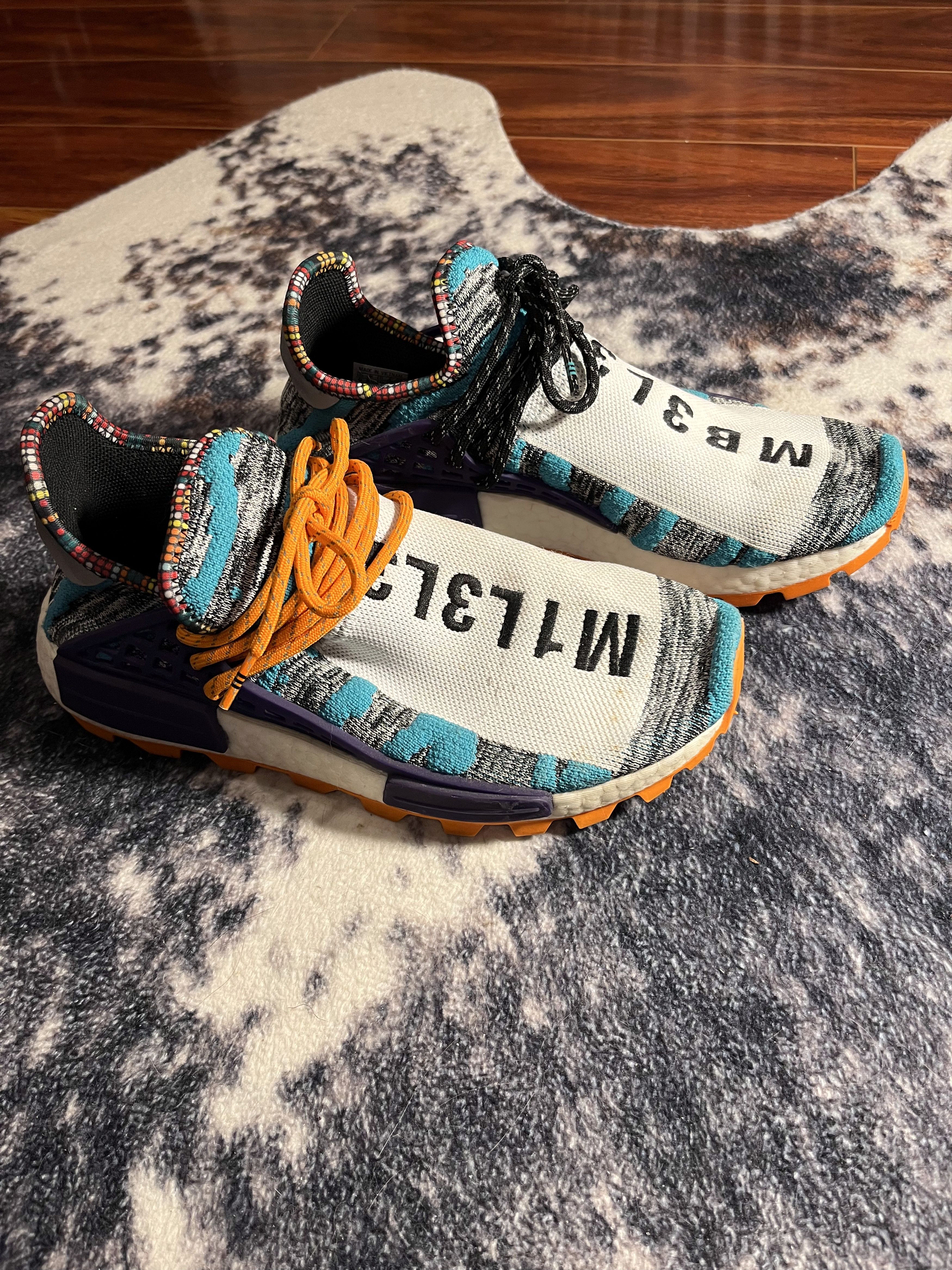 Adidas Adidas Pharrell Williams Solar HU NMD "Solar Pack - M1L3L3" Size US 9 / EU 42 - 1 Thumbnail