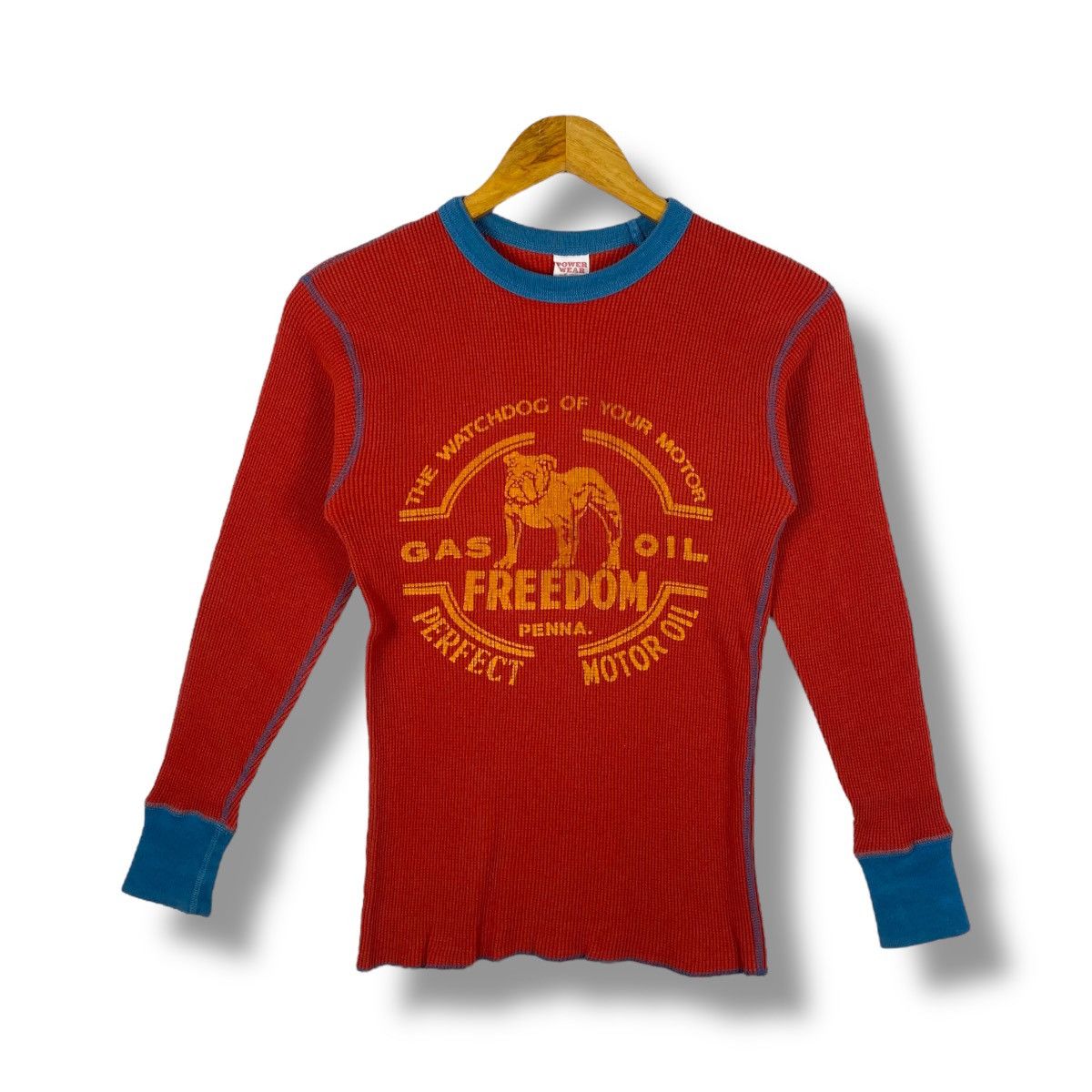 Freewheelers Vintage 80's FREEWHEELERS POWER WEAR Surface Bulldog Thermal Size US S / EU 44-46 / 1 - 1 Thumbnail
