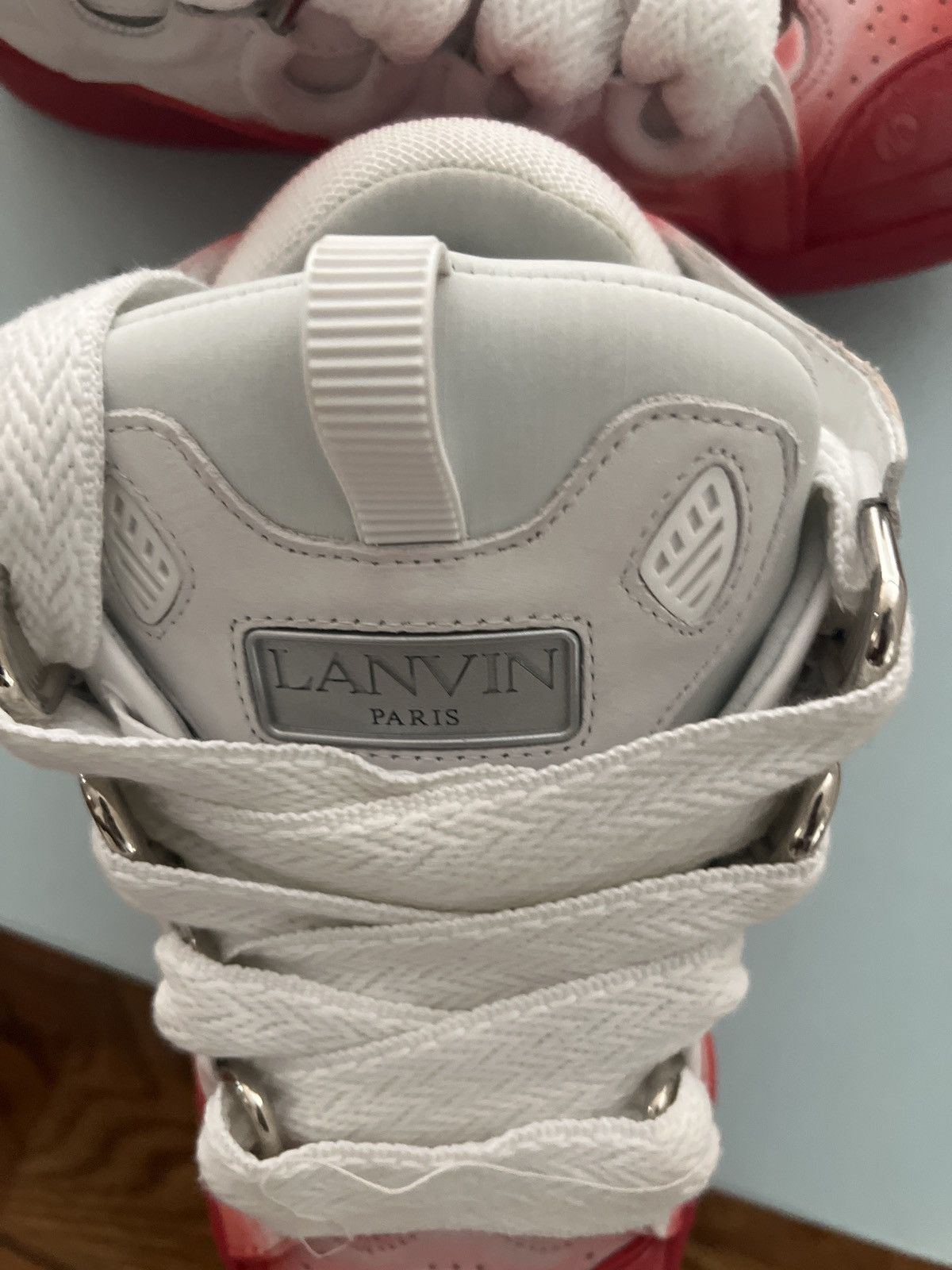 Lanvin Lanvin Curb Sneakers White/Red Size US 8.5 / EU 41-42 - 3 Thumbnail