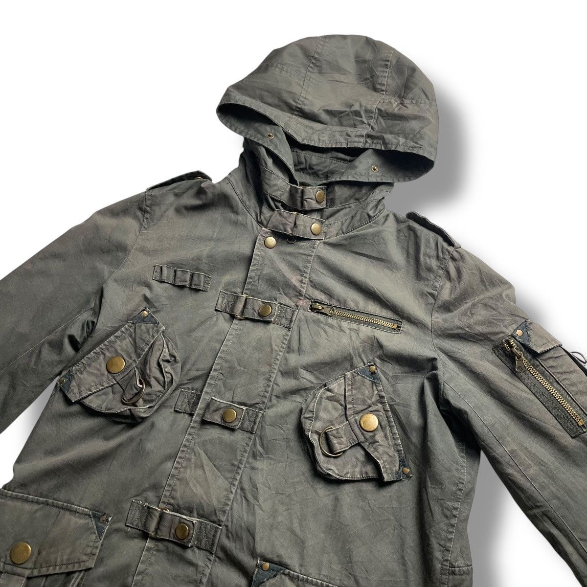 14th Addiction × Japanese Brand × Le Grande Bleu (L.G.B.) 🇯🇵 APAISER MULTIPOCKET BONDAGE PARKA JACKET Size US L / EU 52-54 / 3 - 20 Thumbnail