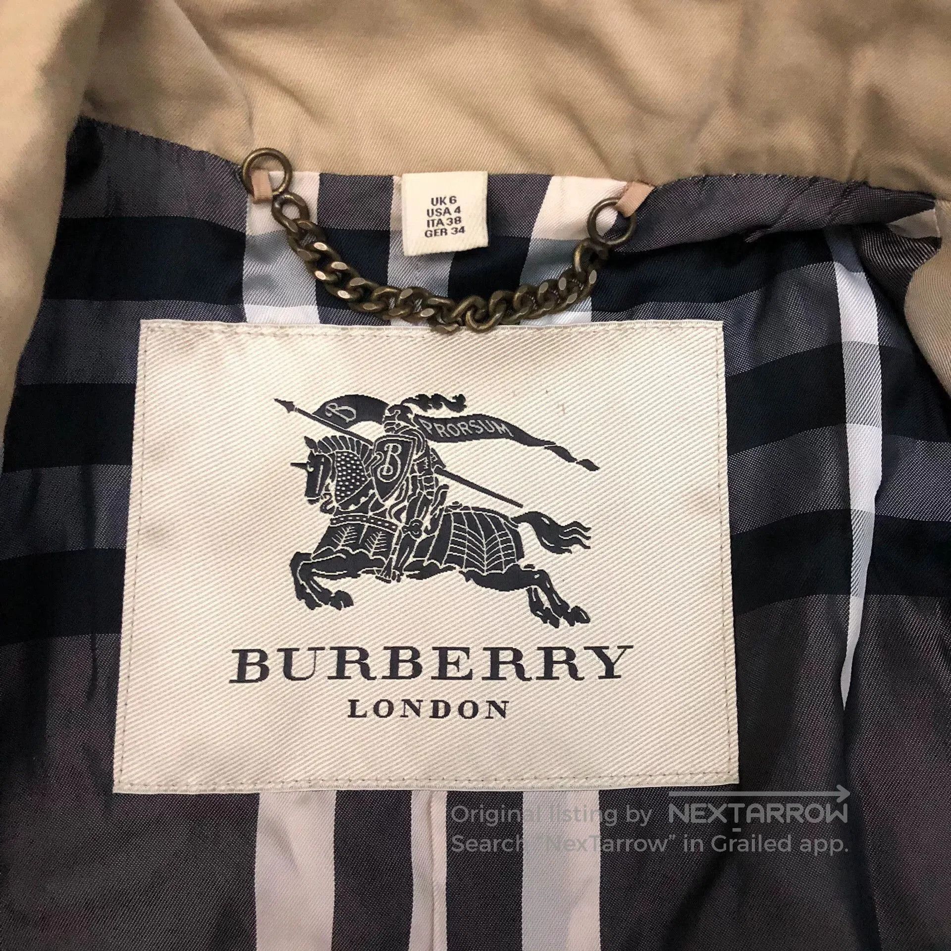 Burberry Burberry Crystal Double-Breasted Trench Coat. Size XS / US 0-2 / IT 36-38 - 2 Thumbnail
