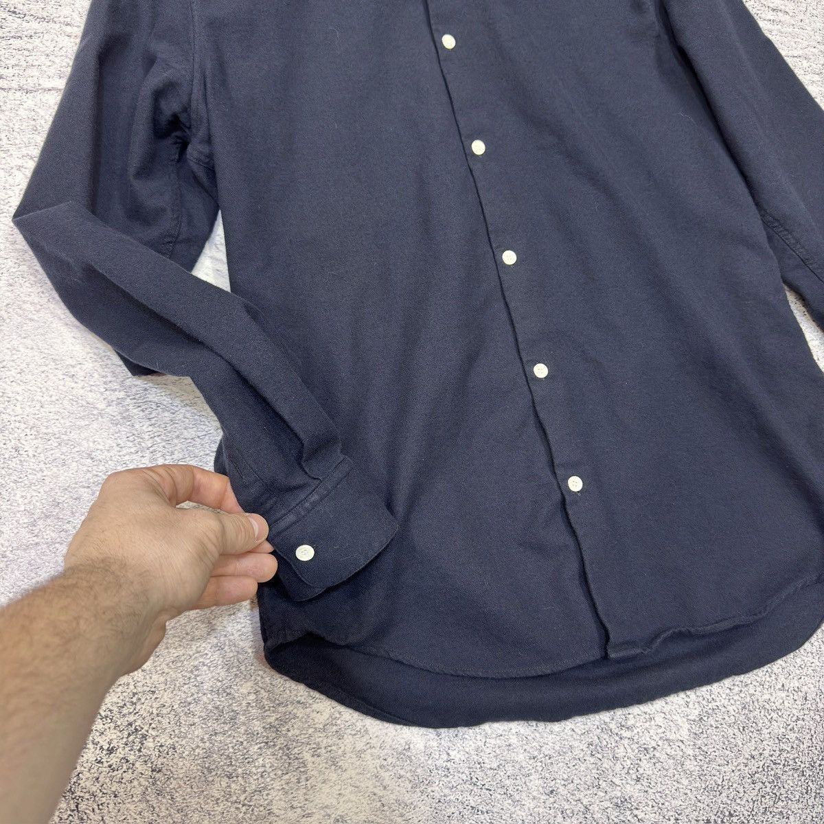 Sandro Sandro Paris Navy Blue Cotton Shirt L size Size US L / EU 52-54 / 3 - 4 Thumbnail