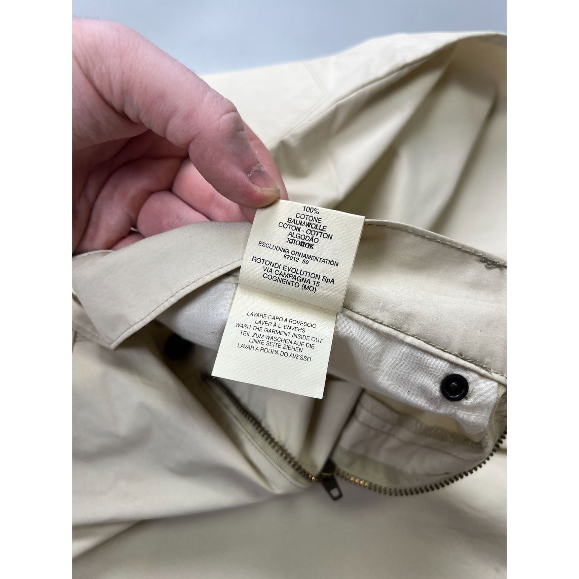 Trussardi Trussardi Sport Beige Coated Cotton Pants (Y0988) Size US 38 / EU 54 - 11 Thumbnail