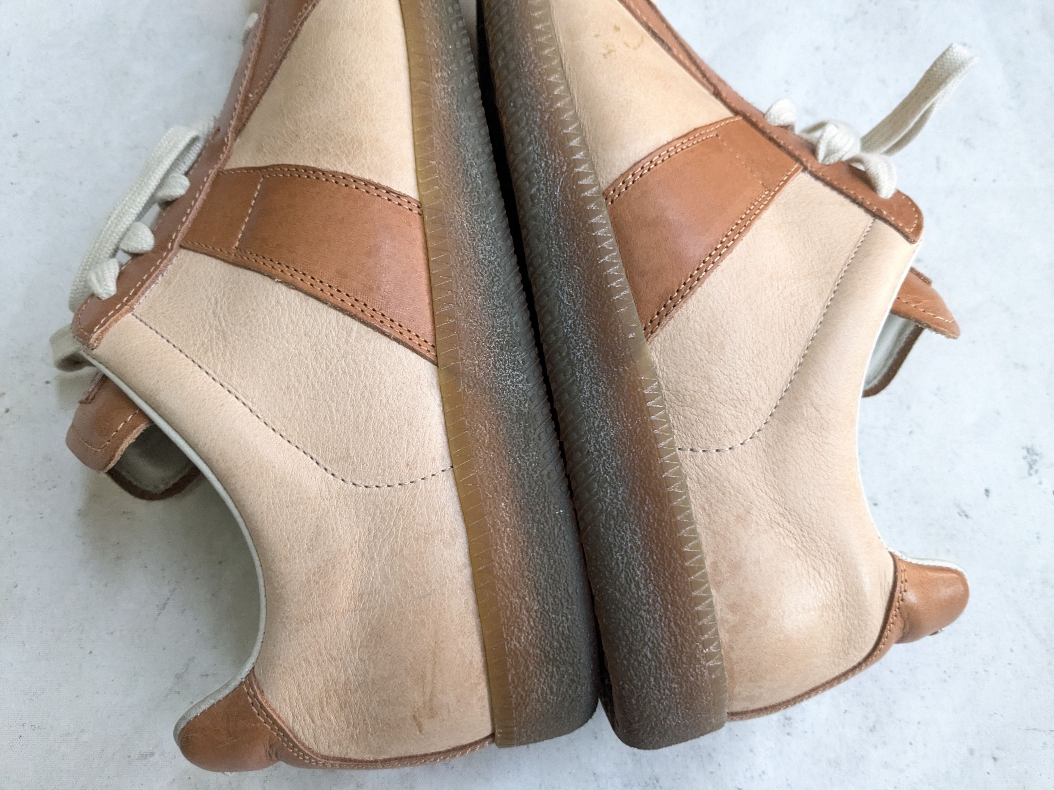 Maison Margiela Maison Margiela Gat Replica Brown 11 44 Leather Low Tops Size US 11 / EU 44 - 12 Thumbnail