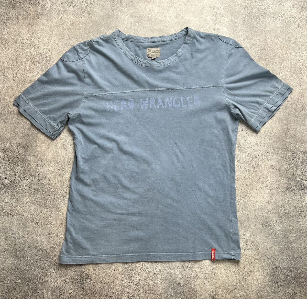 Vintage × Wrangler Wrangler Hero washed logo t shirt Size US L / EU 52-54 / 3 - 1 Thumbnail