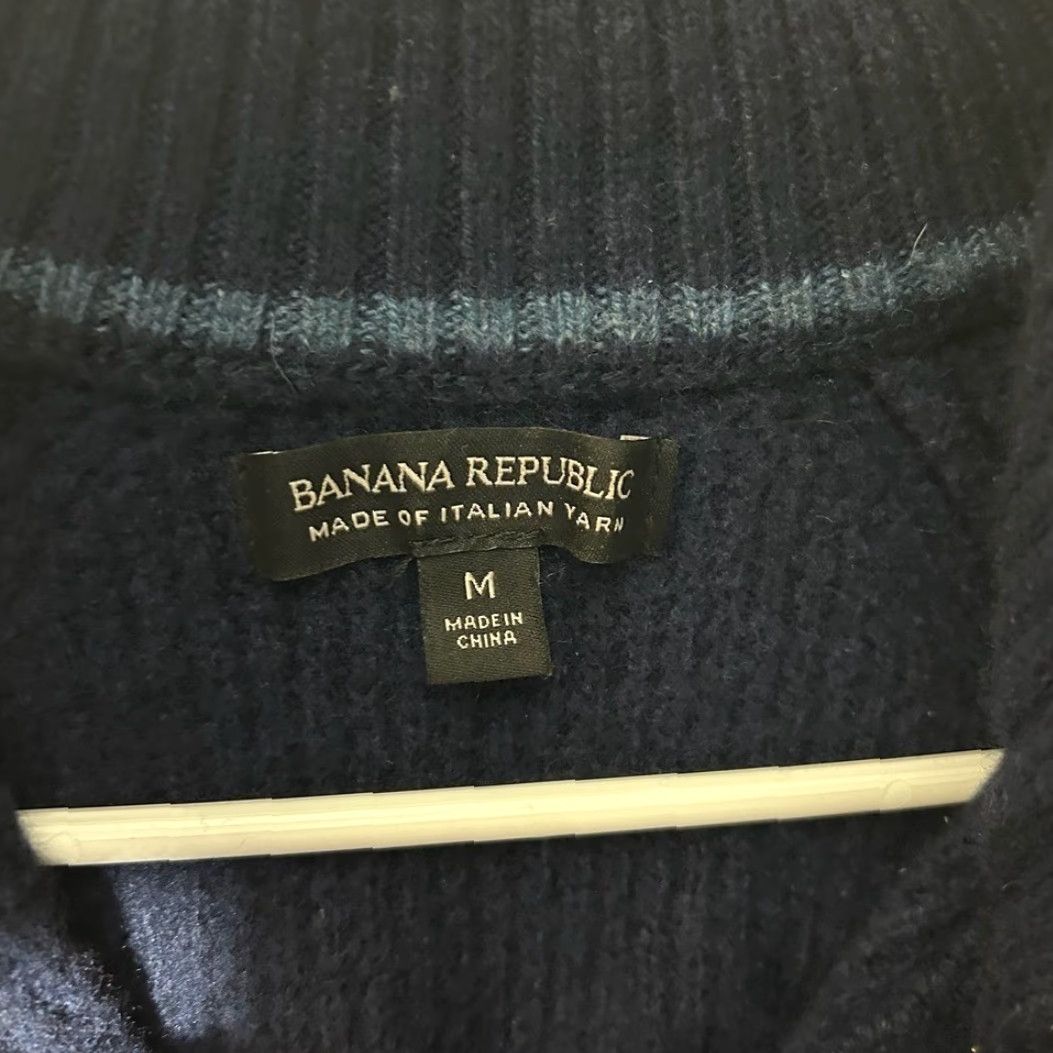 Banana Republic Banana Republic Henley Button Up Blue Italian Yarn Pullover Sweater M Mens Medium Size US M / EU 48-50 / 2 - 2 Thumbnail