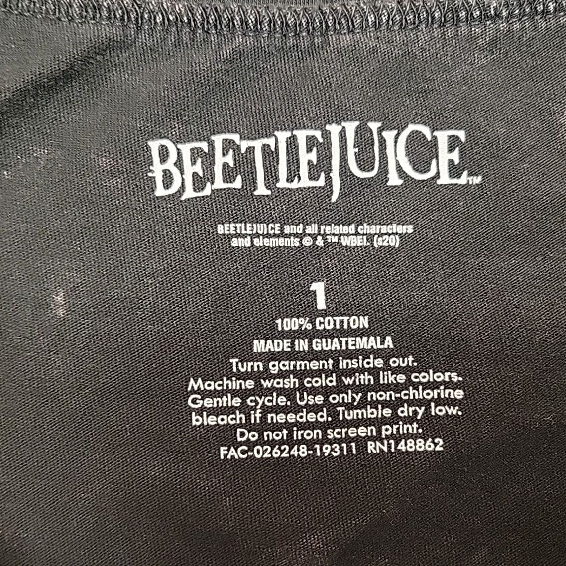 Torrid Beetlejuice Shirt Womens Black 1 Handbook Recently Dead Movie 80s Gothic Horror Size XS / US 0-2 / IT 36-38 - 4 Thumbnail