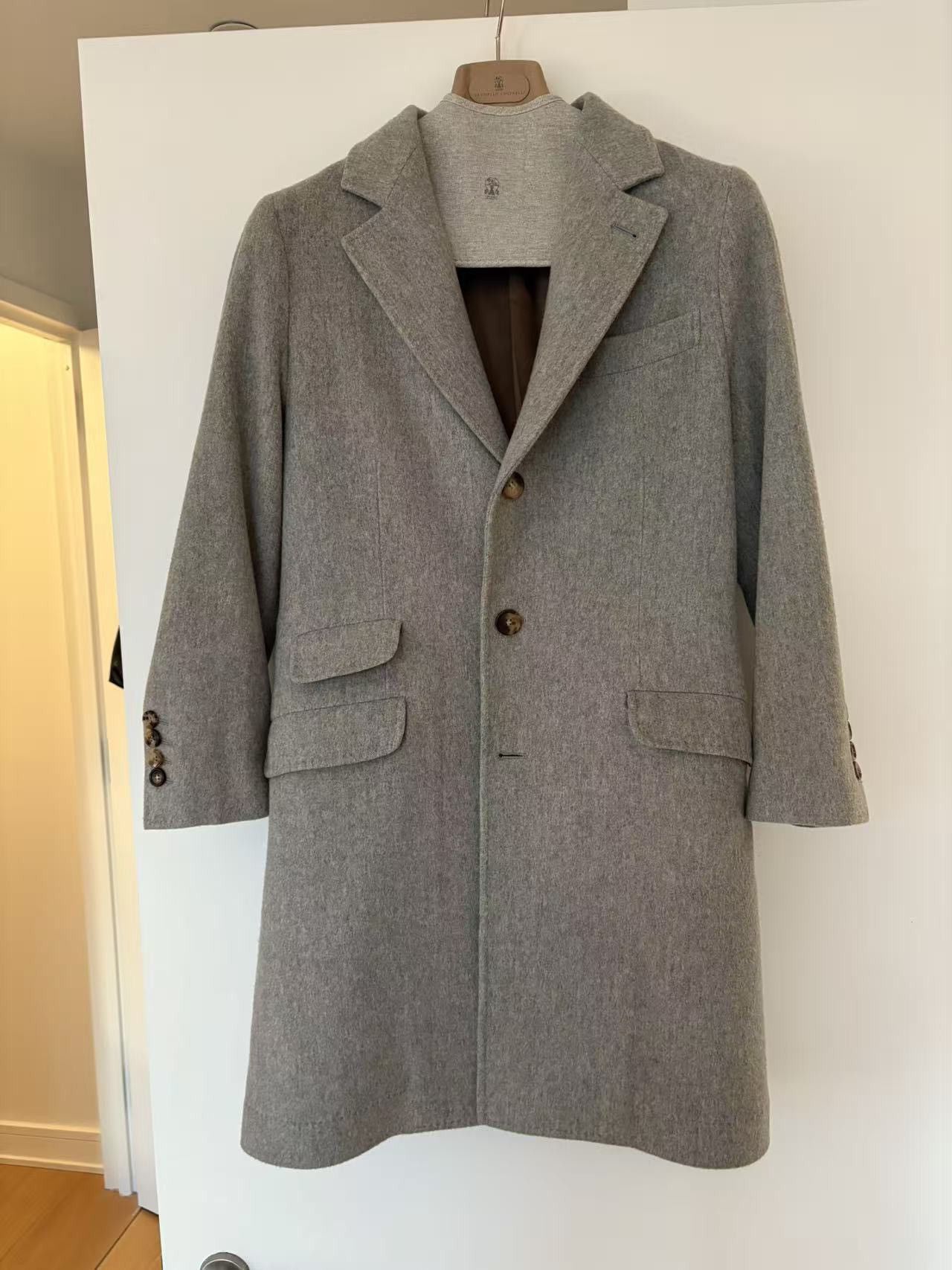 Brunello Cucinelli Brunello Cucinelli Grey Cashmere Coat Size US M / EU 48-50 / 2 - 1 Thumbnail