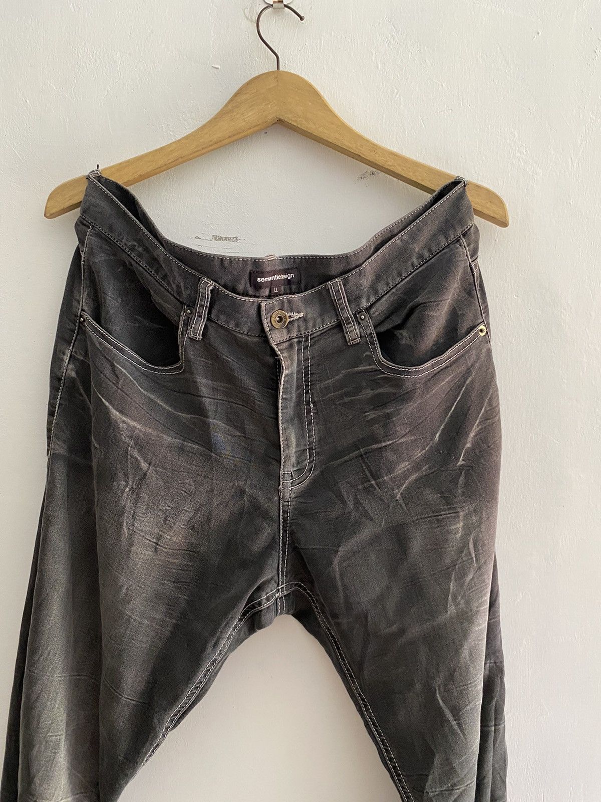 If Six Was Nine × Vintage × semanticdesign Semantic design soft jeans Size US 34 / EU 50 - 3 Thumbnail