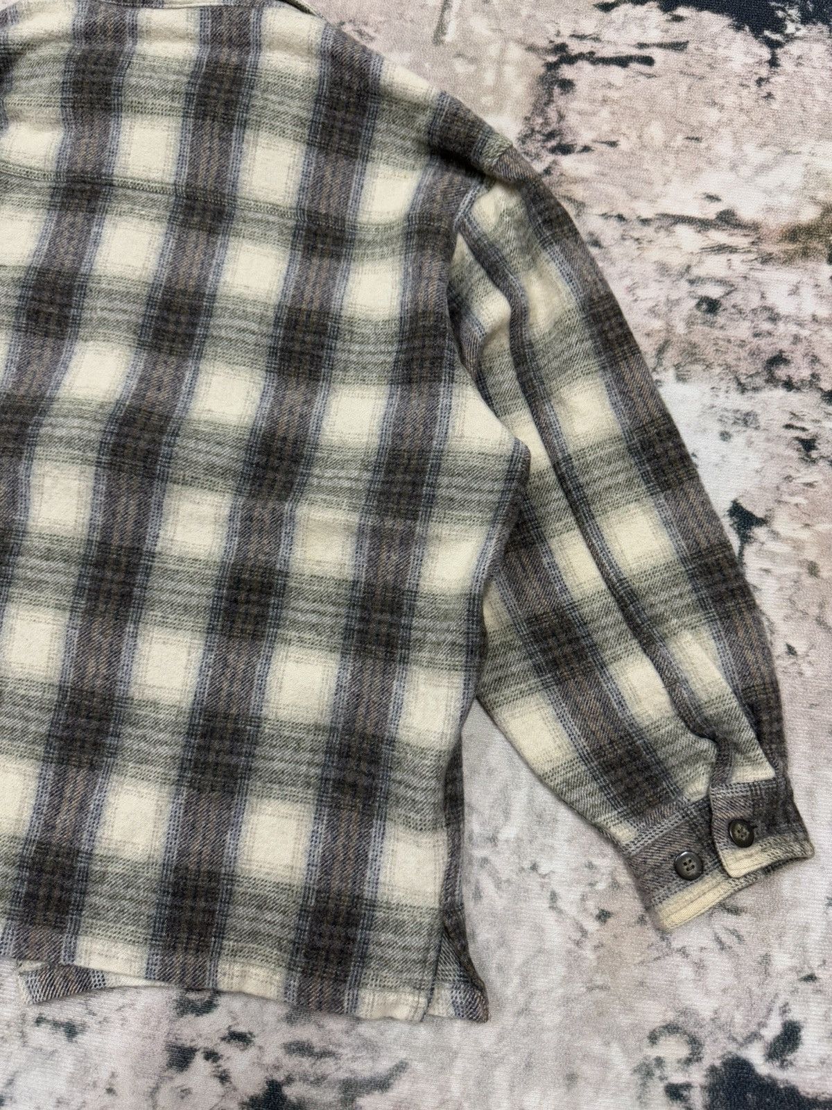 Japanese Brand × Uniqlo × Vintage Vintage 90s Uniqlo Plaid Tweed Chekered Flanel Wool Jacket Size US L / EU 52-54 / 3 - 14 Thumbnail