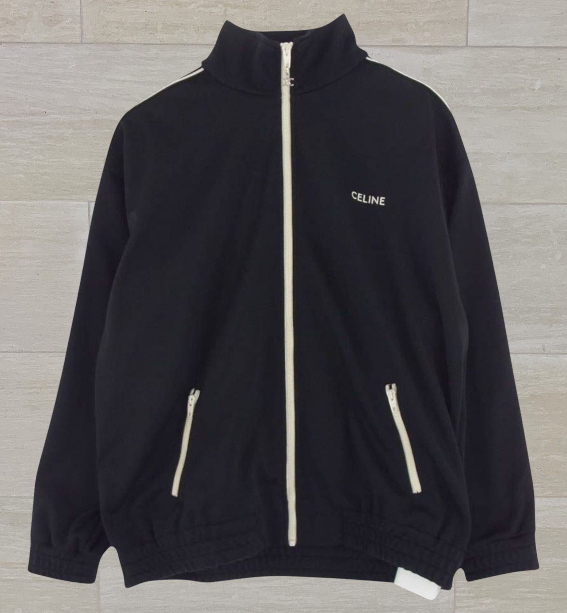 Celine Celine Taped Double Face Jersey Striped Track Jacket Size US M / EU 48-50 / 2 - 1 Thumbnail