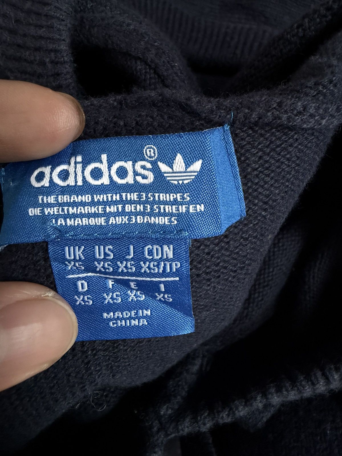 Adidas Vintage Adidas Big Logo Hoodie Knitwear Sweater Size S / US 4 / IT 40 - 9 Thumbnail