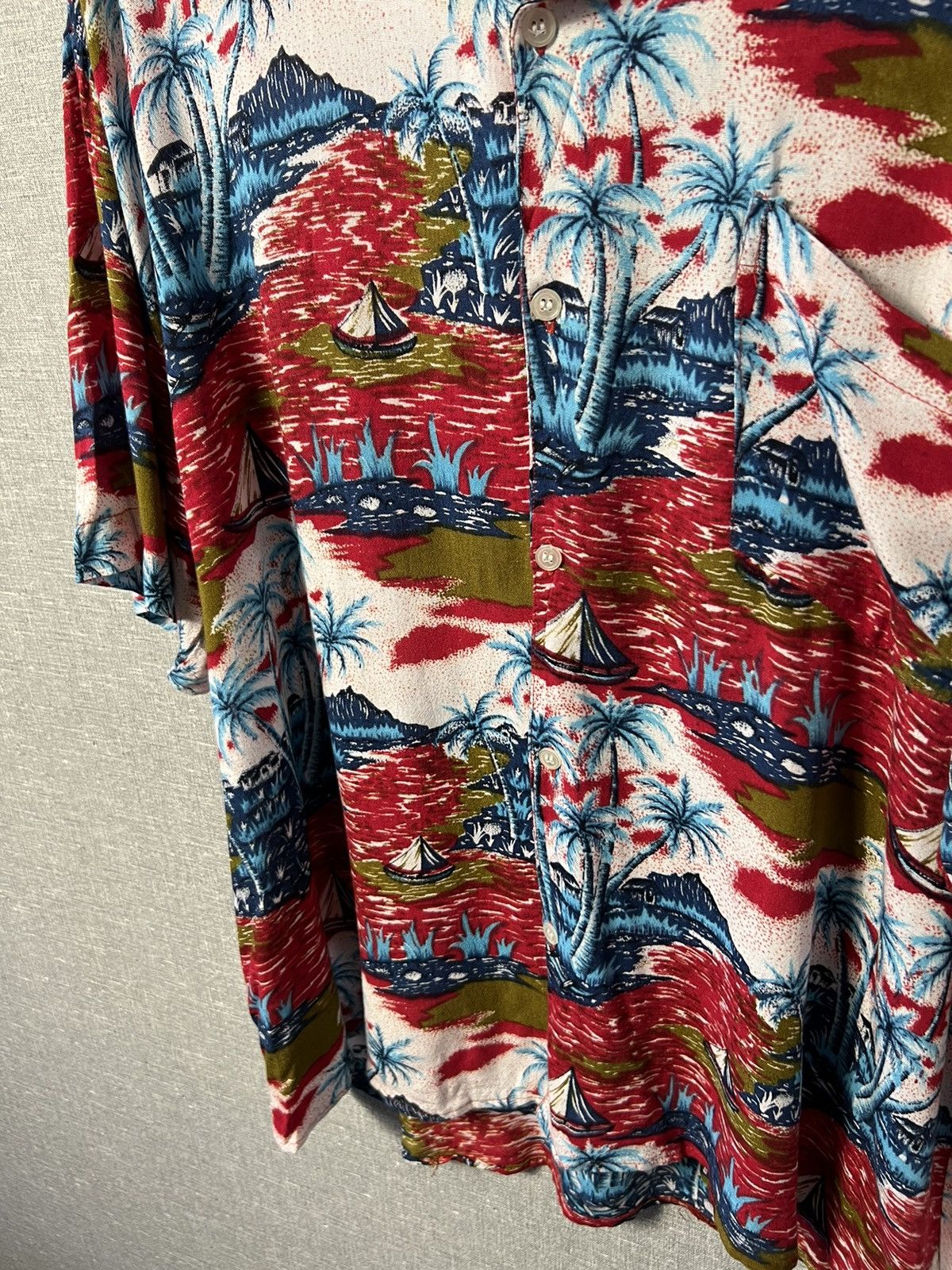 Fubu × Vintage Rare FUBU All Over Printed Hawaiian Button Shirt 100% Rayon Size US XL / EU 56 / 4 - 8 Thumbnail