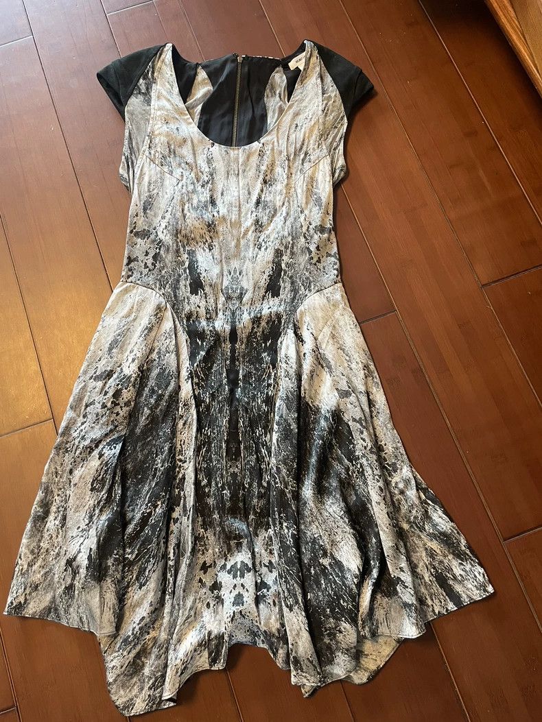 Helmut Lang Helmut Lang size 2100% Mulberry Silk ink wash painting Dres Size M / US 6-8 / IT 42-44 - 1 Thumbnail