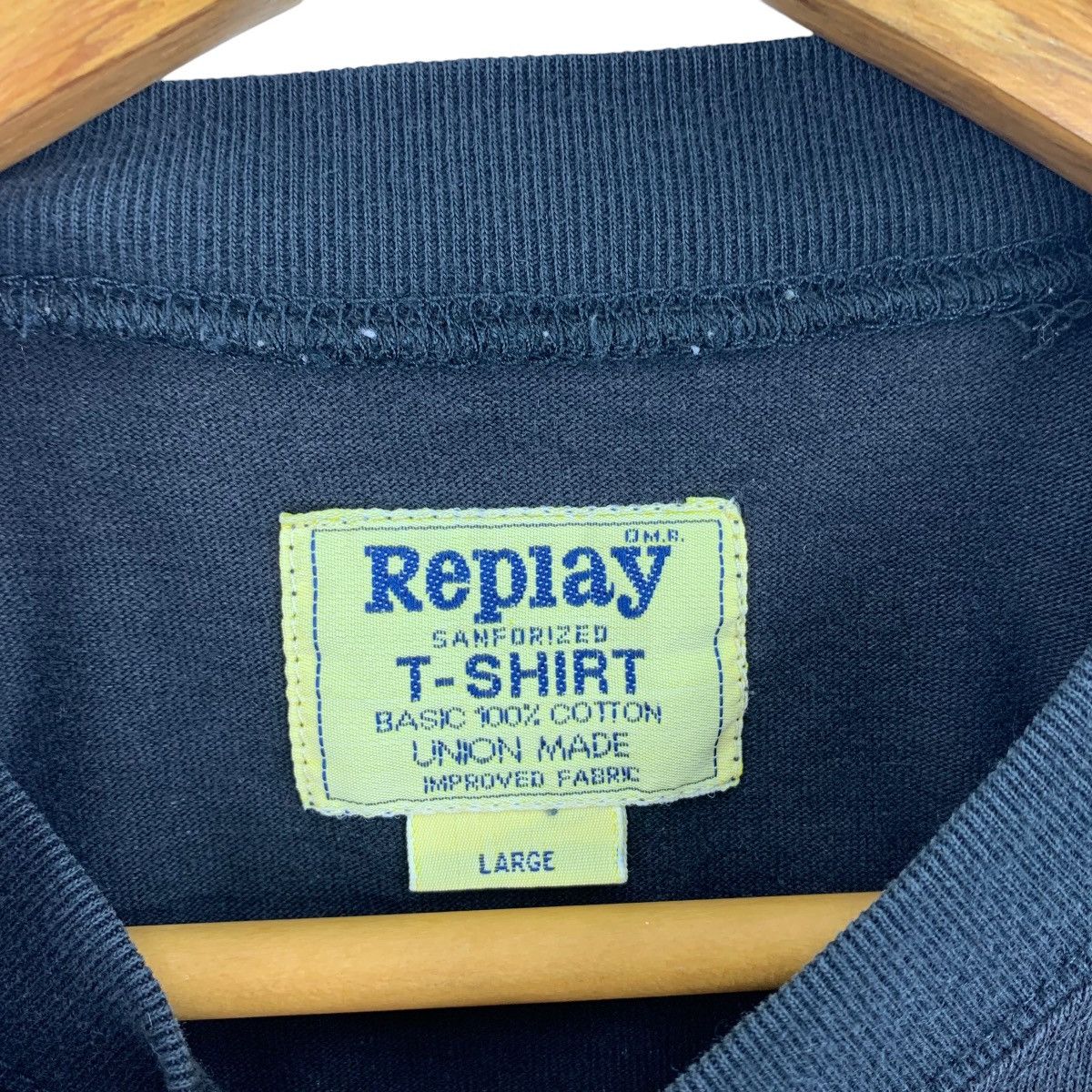 Replay × Vintage Vintage REPLAY SHIRT big spellout italian designer tee Size US L / EU 52-54 / 3 - 4 Thumbnail