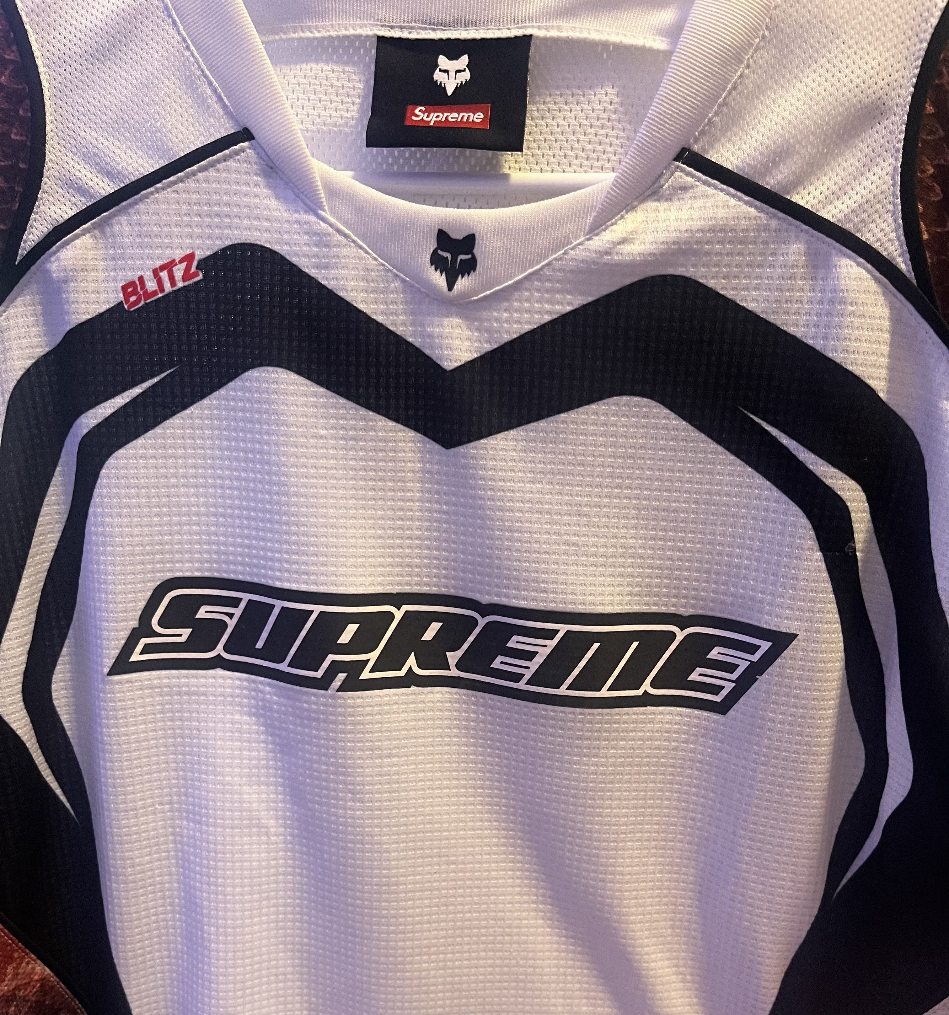 Supreme Supreme Supreme Fox Racing Jersey White/orange L Size US L / EU 52-54 / 3 - 3 Thumbnail