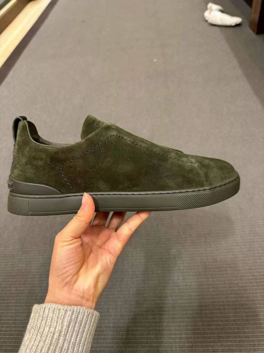 Ermenegildo Zegna Zegna Triple Stitch Dark Green Sneakers Size US 12 / EU 45 - 6 Thumbnail