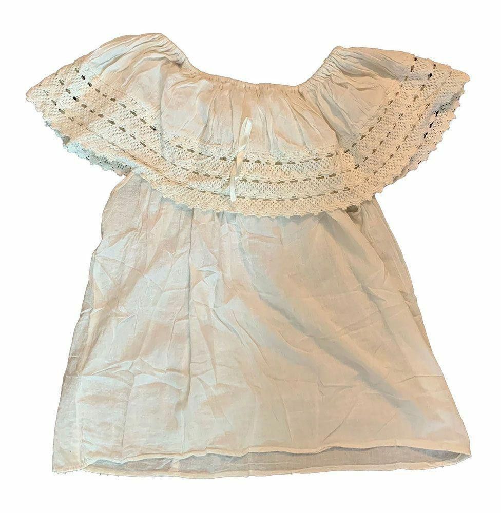 Designer New White Hand Made Bluse M Size M / US 6-8 / IT 42-44 - 2 Thumbnail