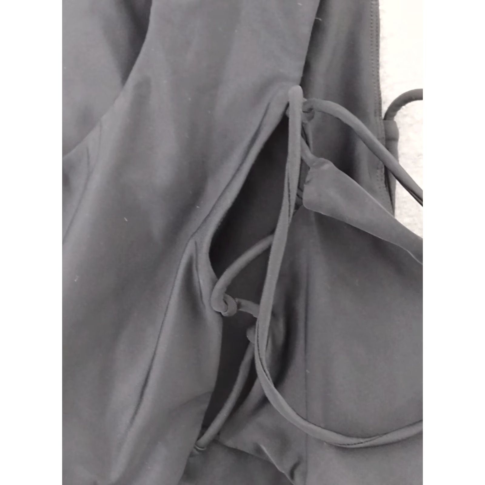 SKIMS SKIMS Bralette Top Crossover Onyx XS AP-CRP-2108 Size ONE SIZE - 7 Thumbnail
