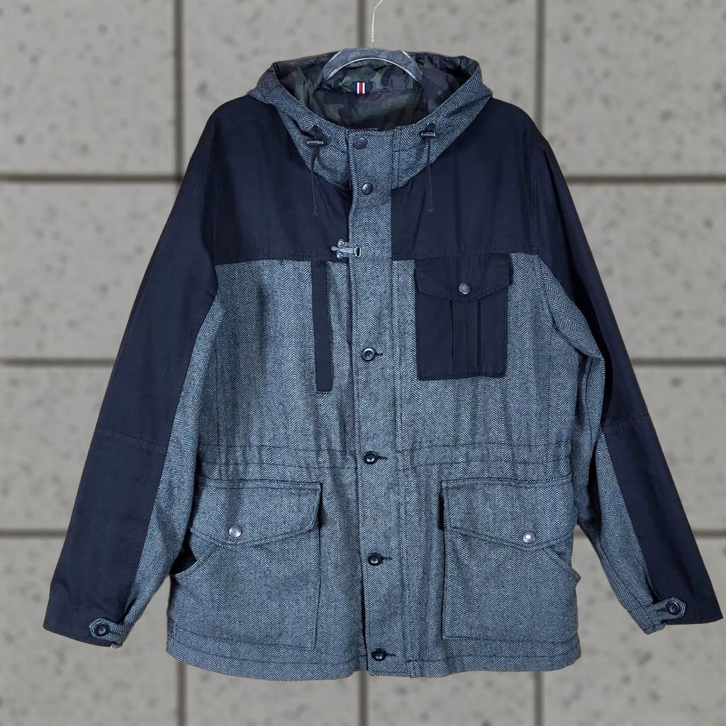 Tommy Hilfiger Tommy Hilfiger Jacket Mens Size XXL Herringbone Hooded Grey Black Size US XXL / EU 58 / 5 - 1 Thumbnail